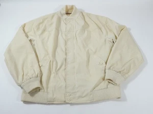 Vintage 70s Catalina La Paz Mens Cream Off White Bomber Windbreaker Jacket Size - Bild 1 von 9