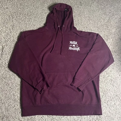 Metal Mulisha Vintage 1999 Y2K Hoodie Jacket Mens XL Extra Large Maroon Pullover - Image 1 of 4