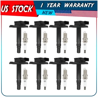 8 bobinas de encendido y 8 bujías para Audi S8 S6 A6 Quattro 2001-2003 4,2 L V8 UF274 Foto 1 de 4