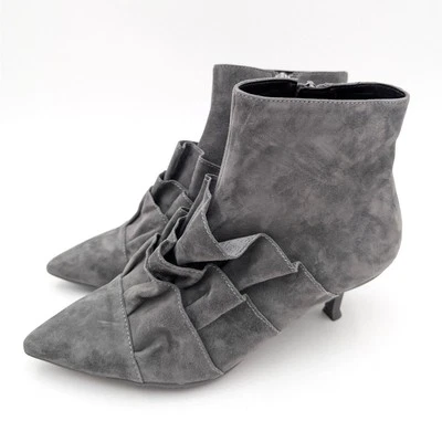 Аэрозоли Loloa середины каблука ботильоны стороны молнии женщин серый размер US6.5 EU37 - Изображение 1 из 4