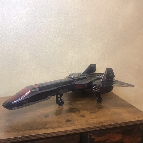 GI JOE NIGHT RAVEN Jet w/ Trigger + Landing Gear + ALL 12 MISSILES Hasbro 2008 Cover