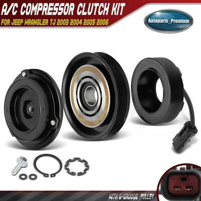 Kit de embrague compresor de aire acondicionado para Jeep Wrangler TJ 2003 2004 2005 2006 L4 2,4 L Foto 1 de 4