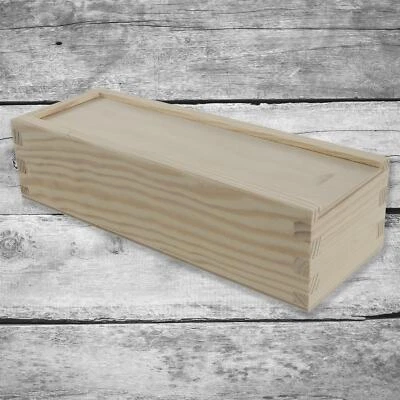 Small Wooden Oblong Decor Gift Box | 23 x 8 x 5.5 cm| Plain Wood For Craft Paint - Image 1 of 4