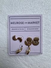 NEW Melrose and Market For Nordstrom Fashion Jewelry 3 Pairs Earring set