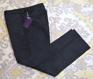 NWT Ralph Lauren purple label silk blue black tuxedo pants pant Men's 32 $895 - Picture 1 of 3