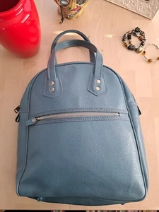 Vintage Blue 60s Mid Century Mod Travel Shoe Tote Red Cross Shoes Social Cobbies - Picture 1 of 11
