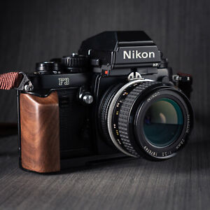 Wood L Hand Grip For Nikon F3 F3HP F3AF F3T Camera Aluminum Alloy Baseplate