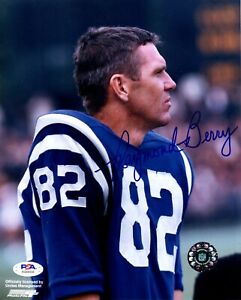 Raymond Berry autographed signed 8x10 photo NFL Baltimore Colts PSA COA