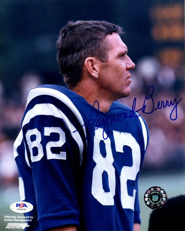 Raymond Berry autographed signed 8x10 photo NFL Baltimore Colts PSA COA - Image 1 of 1
