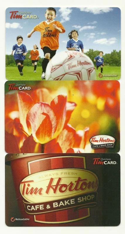 Lot/ (3) Tim Horton Gift Cards No $ Value Collectible - Image 1 of 1