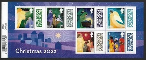 GB QE2 Código de Barras M/S MNH - Navidad 2022 SG MS4738 - Imagen 1 de 1