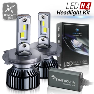 Syneticusa H4 CSP LED 6000K White 2746LM Headlight Kit High/Low Light Bulbs - Picture 1 of 10