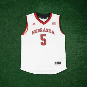 Nebraska Cornhuskers NCAA adidas White Girls-Youth #5 Jersey - Picture 1 of 4