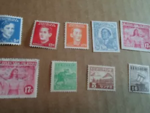 Collection lot 9 different stamps Japanese occupation of Philippines - Picture 1 of 1