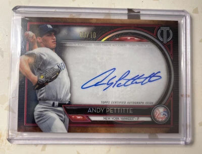Andy Pettitte 2020 Topps Tribute On Card Autograph 03/10 TA-AP - Image 1 of 2