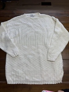 Vtg Calvin Klein Sport 100% Cotton Crewneck Sweater Size Mens Small White - Picture 1 of 8