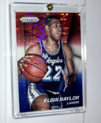 2014-15 Panini Prizm “air” ELGIN BAYLOR #198 rojo blanco azul refractor pulsar 📈 Foto 1 de 4