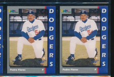 Lot (2) 1996 Team Issue Pedro Flores Great Falls Dodgers (GD57) SWSW6