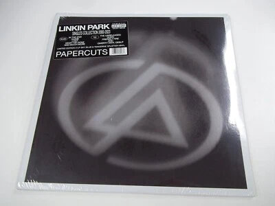 Linkin Park - PAPERCUTS Vinyl 2LP Album - Sky Blue & Tangerine Splatter - Image 1 of 2