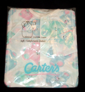 Vintage Carter's LAYETTE GOWN Newborn Pink Blue Teddy Bears PJ Made in USA NEW