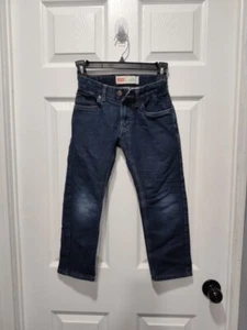 Levis 511 Knit Jeans Boys 8 Regular 24X22 Mid Rise Blue Dark Wash Soft - Picture 1 of 11