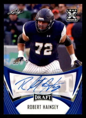 2021 Leaf Draft AUTO Blue #BARH1 Robert Hainsey (ref 225119) - Image 1 of 2