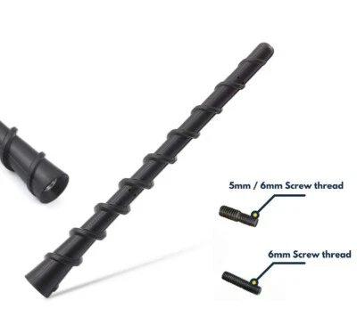 Antenne Auto Voiture Courte Sport Noire Radio AM FM Pour Peugeot Ciroen 18cm - Photo 1/4