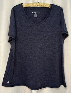 Top donna Ideology Activewear blu navy scollo a V taglia 2X - Foto 1 di 3