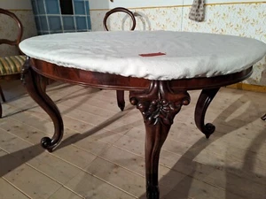 Alter ovaler Tisch um 1860 Mahagoni  - Bild 1 von 5