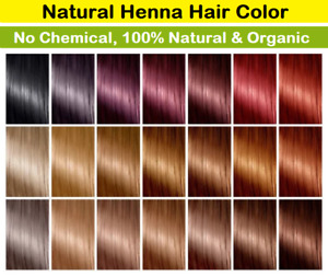 Natural Instant Henna Hair Dye Color Organic Powder 100% Chemical Free All Shade