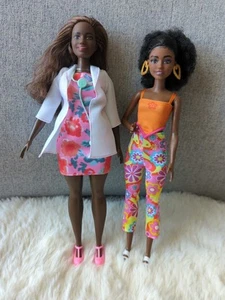 Barbie Doll Bundle Mattel Modern Black Afro Hair Doctor Hearts Earrings African - Picture 1 of 5