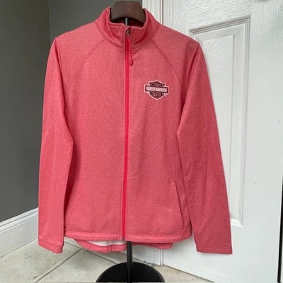 Harley-Davidson Women’s Medium Coral Zip Jacket Logo Daytona Beach Florida - Image 1 of 4