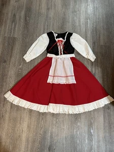 Girls Red Riding Hood Oktoberfest Costume Kids Child German Bavarian Fancy Dress - Picture 1 of 3