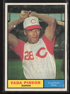 1961 Topps #110 Vada Pinson (líneas de impresión/marcas) (bajo grado) - Imagen 1 de 2