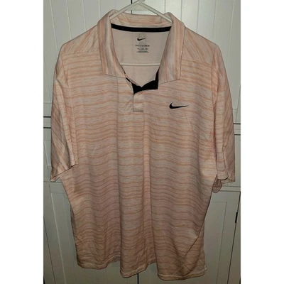 Camisa polo de golf Nike Tiger Woods Collection Dri-FIT ADV para hombre XXL a rayas melocotón Foto 1 de 4