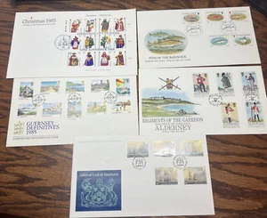 Lot of 5 1985-86 Jersey FDCs - Picture 1 of 1