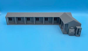 "Motel pequeño pueblo o ciudad en forma de L ""Bates Style"" - escala S 1:64 - 3D hecho en EE. UU. - Imagen 1 de 12