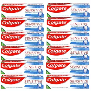 3x or 6x Colgate Sensitive Instant Relief Whitening Toothpaste 75ml - Picture 1 of 9