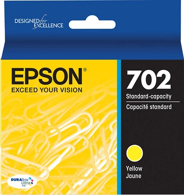 Nueva bolsa de cartuchos de tinta amarilla Epson 702 genuina WorkForce Pro WF-3720 Foto 1 de 3