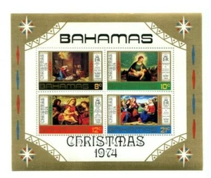 Bahamas Christmas 1974 - 4 stamps on sheet - Picture 1 of 1
