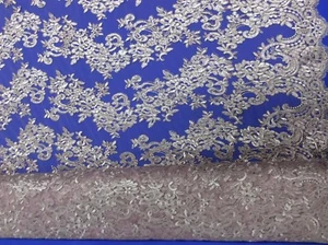 Hardy'sTextile 100% Poly Tulle /Mesh Fabric with Embroidered Flowers - Picture 1 of 5