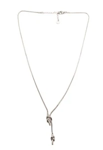 Collana Donna Acciaio con Nodo D'Amore Infinito Chiusura Moschettone Regolabile - Foto 1 di 8