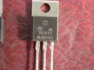 3 pcs: MC7815CT - MOTOROLA 15 VOLT POSITIVE VOLTAGE REGULATOR- TO-220  PKG NOS - Picture 1 of 1
