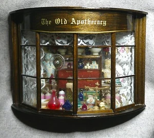 Miniature Artisan Shop Window Display/Room Box Apothecary by Windowcraft England - Picture 1 of 11