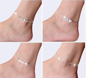 925er Sterling Silber Fußketten Armband  Fusskettchen 20-23 cm Damen