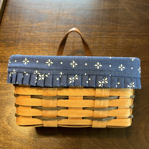 Longaberger 1995 Vintage Hanging Basket 9” X 5” With Insert And Plastic Rare Cover