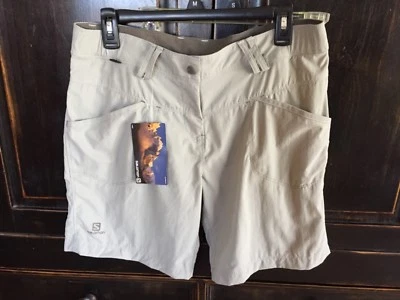 Nuevo Salomon Otros Pantalones Cortos M Medio Tostado Caqui Senderismo Camping Caminar Mujer 10 Foto 1 de 4
