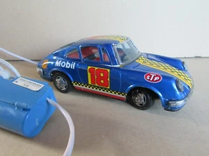600 E Vintage Jouet Asahi 7681 Japon Porsche 911 en Tôle L 20 cm - Imagen 1 de 10