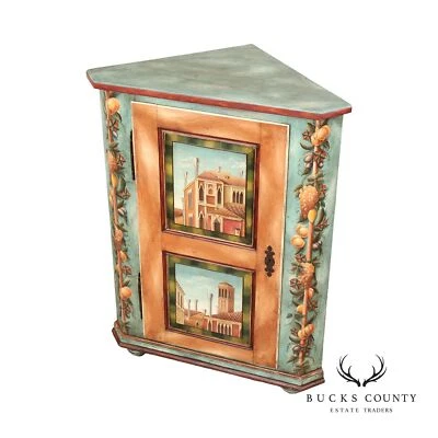 Armario esquinero decorado con pintura estilo toscano italiano Foto 1 de 4