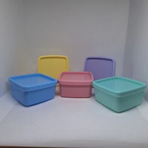 New 5 Pcs Mini Plastic Storage Containers Small Box Multicolor Food Storage - Picture 1 of 10